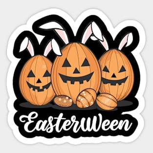 Easterween Pumpkin Bunnies & Spooky Eggs Festive Tee Sticker